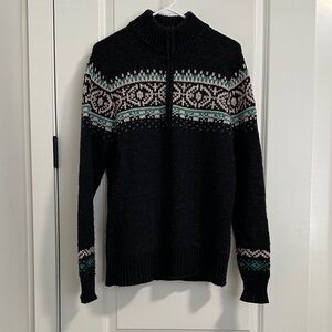 Smartwool Black Nordic Zip Up Sweater